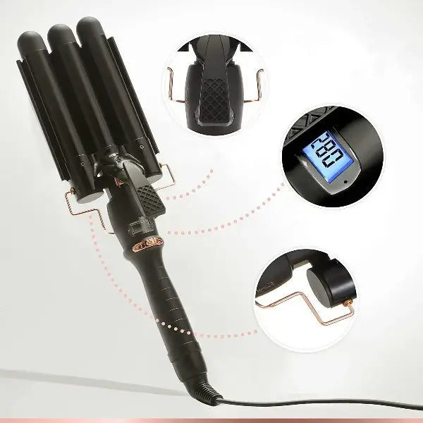 מסלסל שיער משולש קרמי